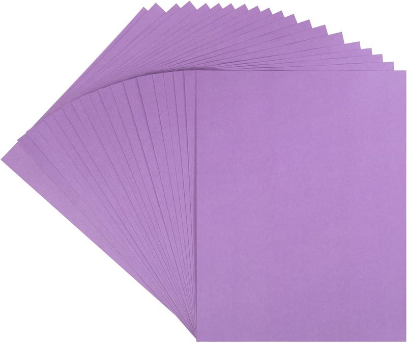 Wishop 20 Sheets Colored Thick Paper Cardstock Blank for DIY Crafts Cards Making, Invitations, Scrapbook Supplies (Purple, 8.5 x 11 inches) - Image 1